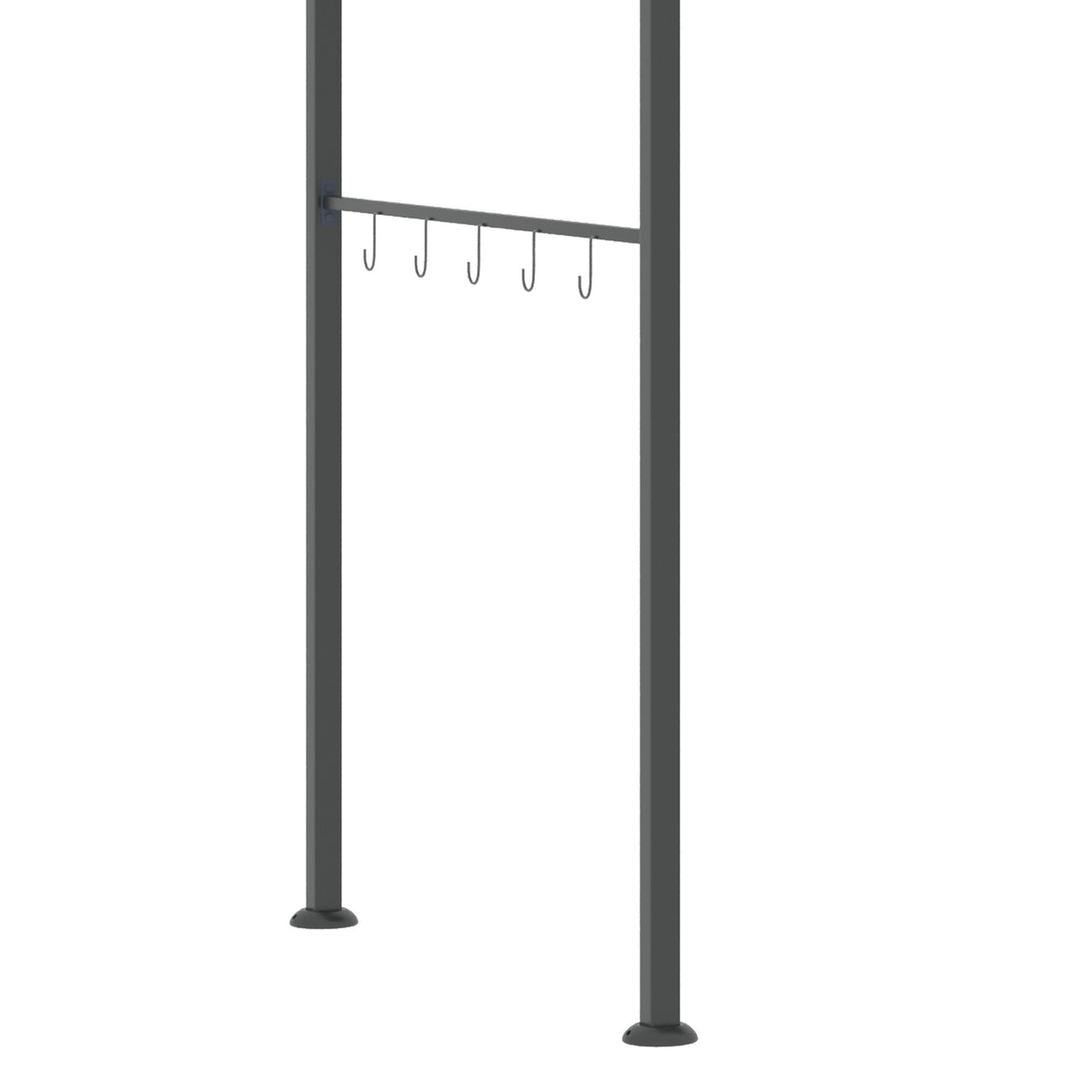 Bbq Gazebo Grill Canopy Rain Cover Uv Resistant Waterproof With Hooks Steel Frame Polyester Gray 215 X 150 X 174/220 Cm