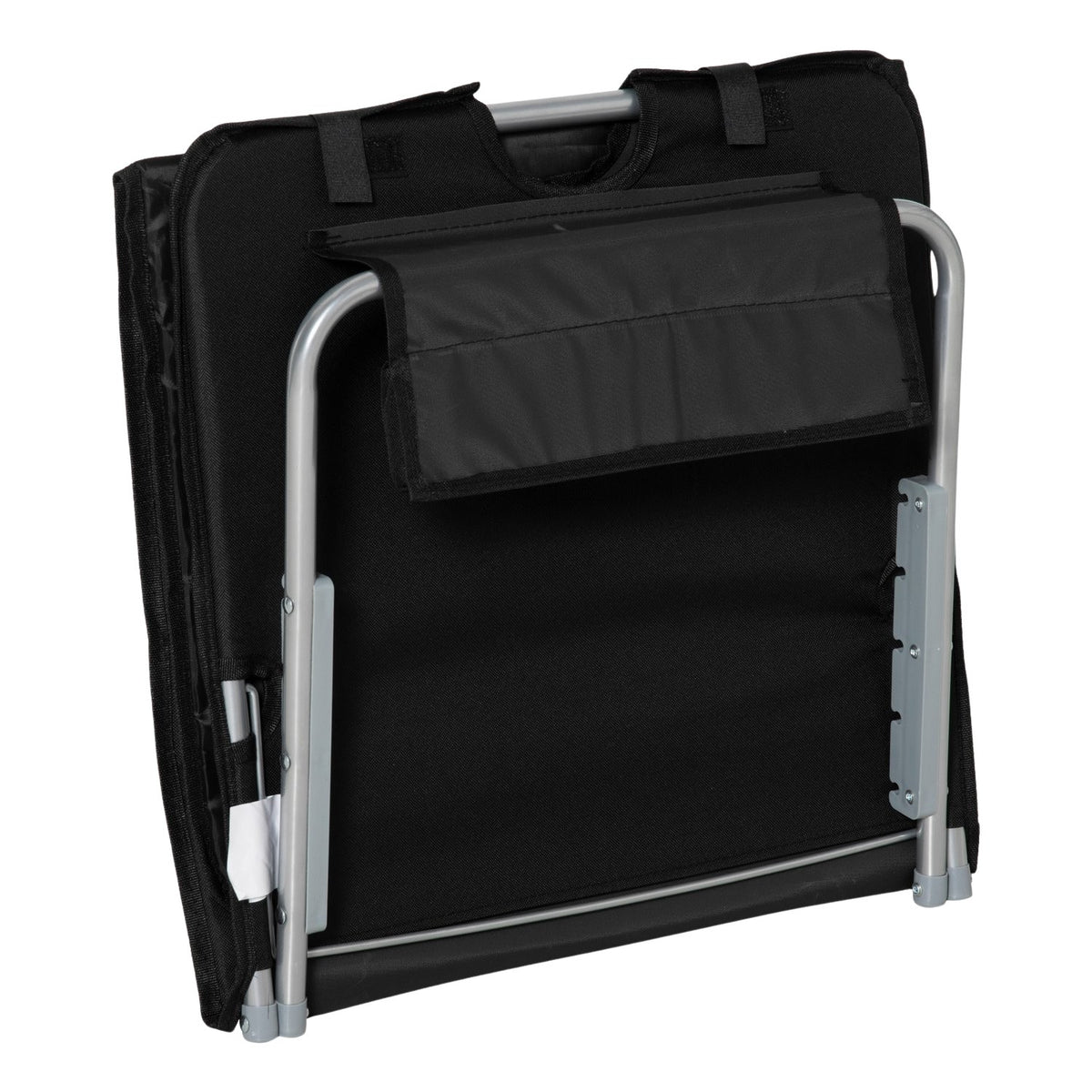 Beach Mat, Set Of 2 Foldable Beach Mattress, 5 Level Height Adjustable Beach Lounger With Carry Bag, Steel, Black, 134 X 48 X 33-43 Cm