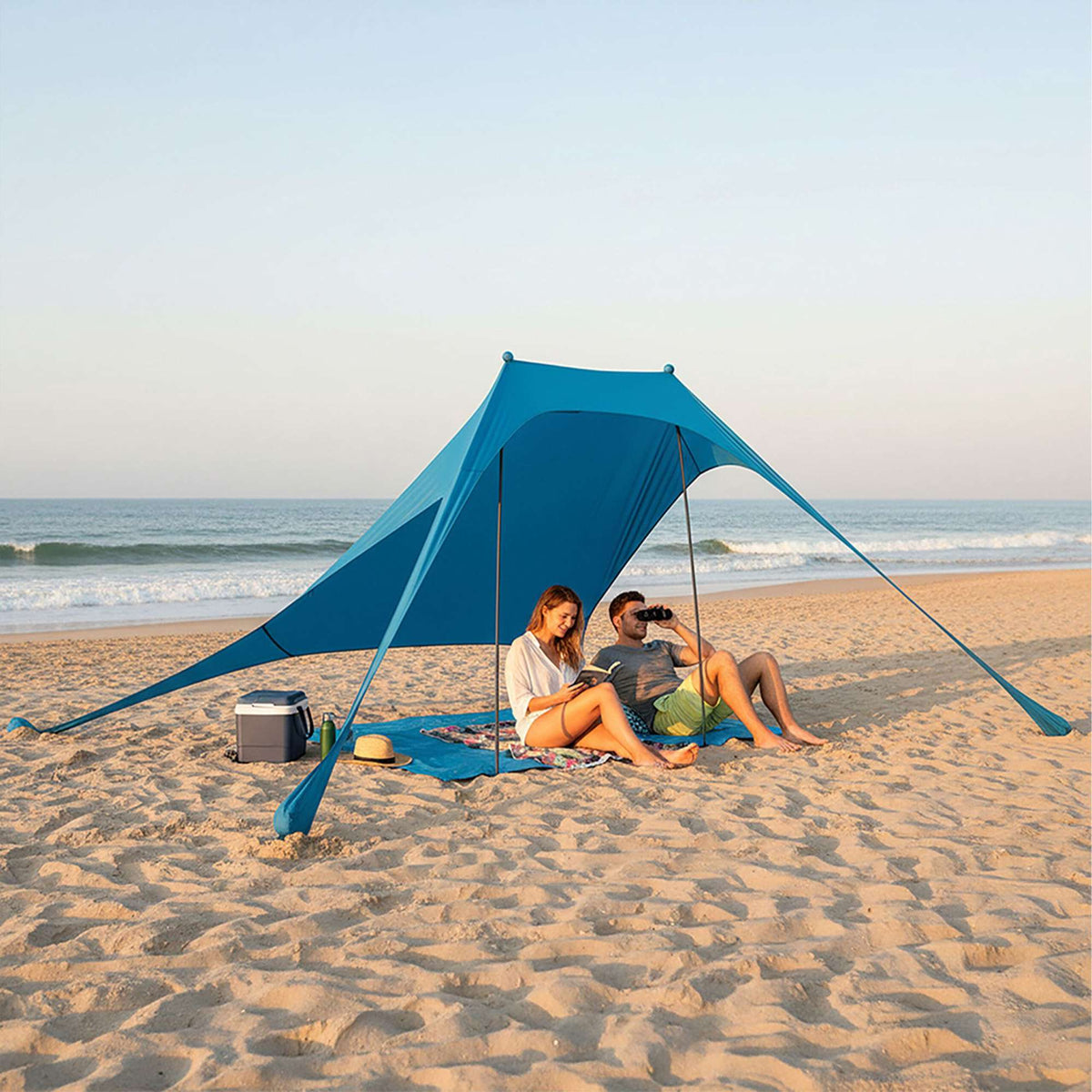 Beach Tent with Sun Protection and Large Mat