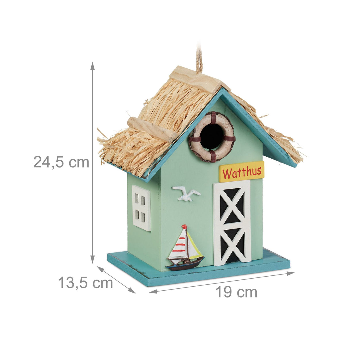 Beach house style decorative bird house