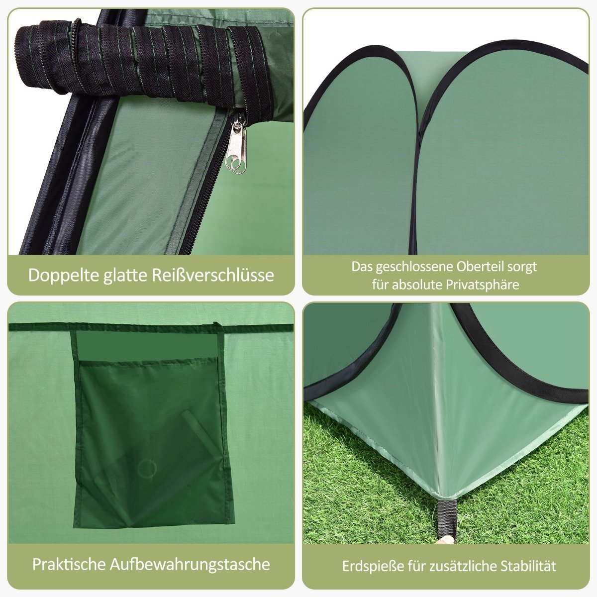 Beach shower tent changing tent toilet tent side tent large tent cabin folding green