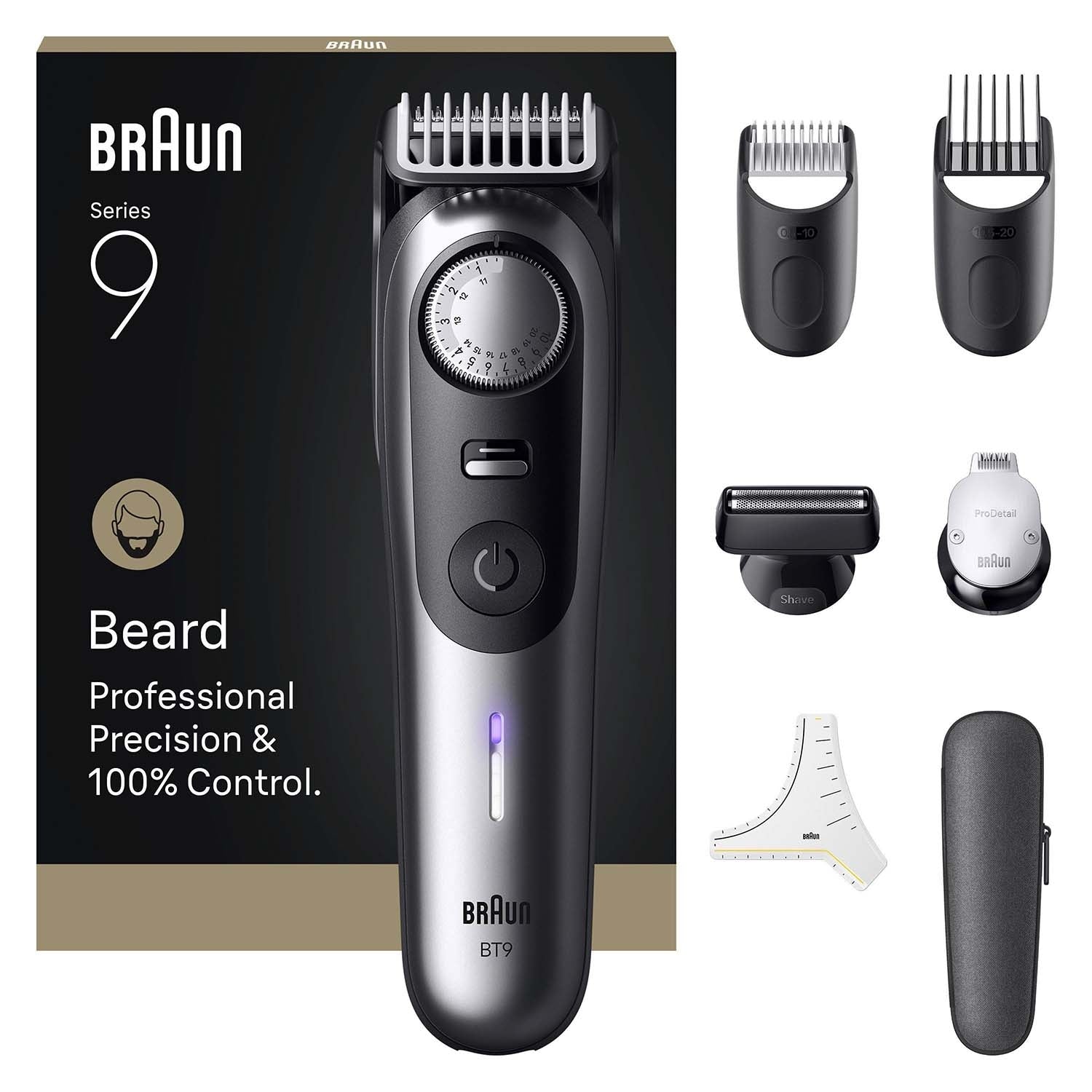 Beard Trimmer, Satin Chrome Finish