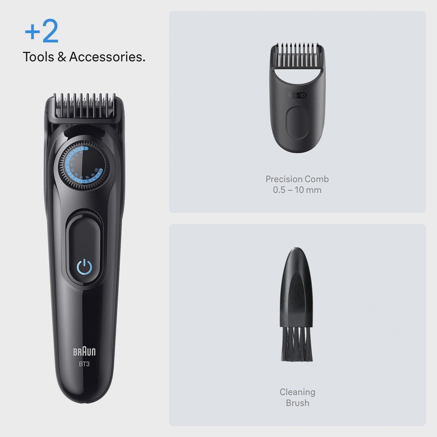 Beard Trimmer with Precision Wheel, 40 Length Settings