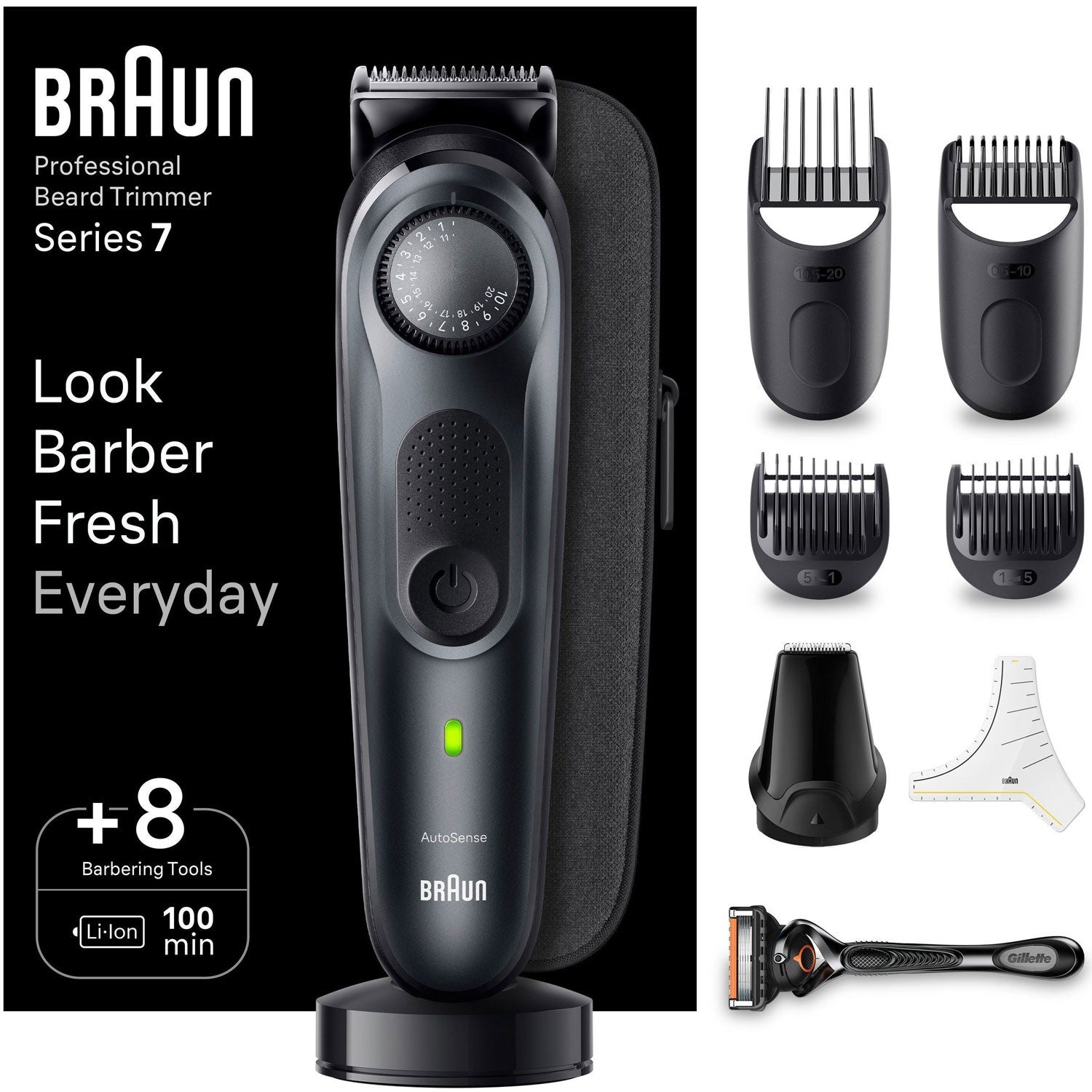 Beard trimmer BT7441 8 styling accessories