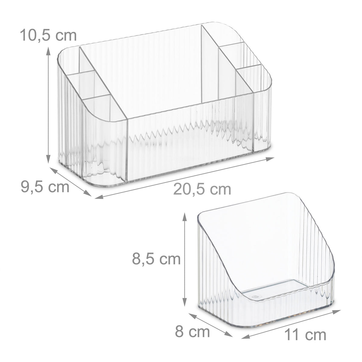 Beauty Organiser Set, 8-Compartment Makeup Storage