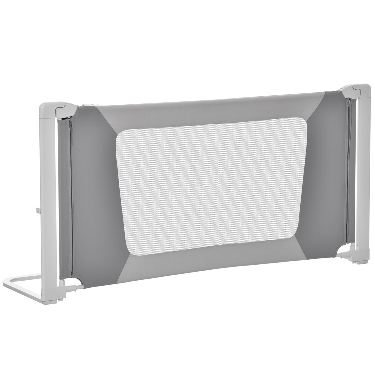 Bed Rail Children'S Bed Rail, L-Shaped Support Legs, For 18 Months To 5 Years, Gray, 150X44X77.5-104.5Cm