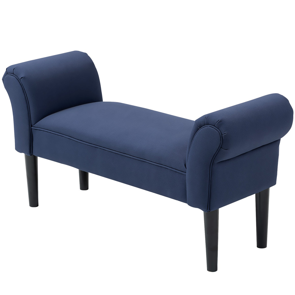 Bed bench, upholstered bench, bench, hallway bench for bedroom, load capacity up to 130 kg, sail fabric, blue, 102 x 36 x 51 cm