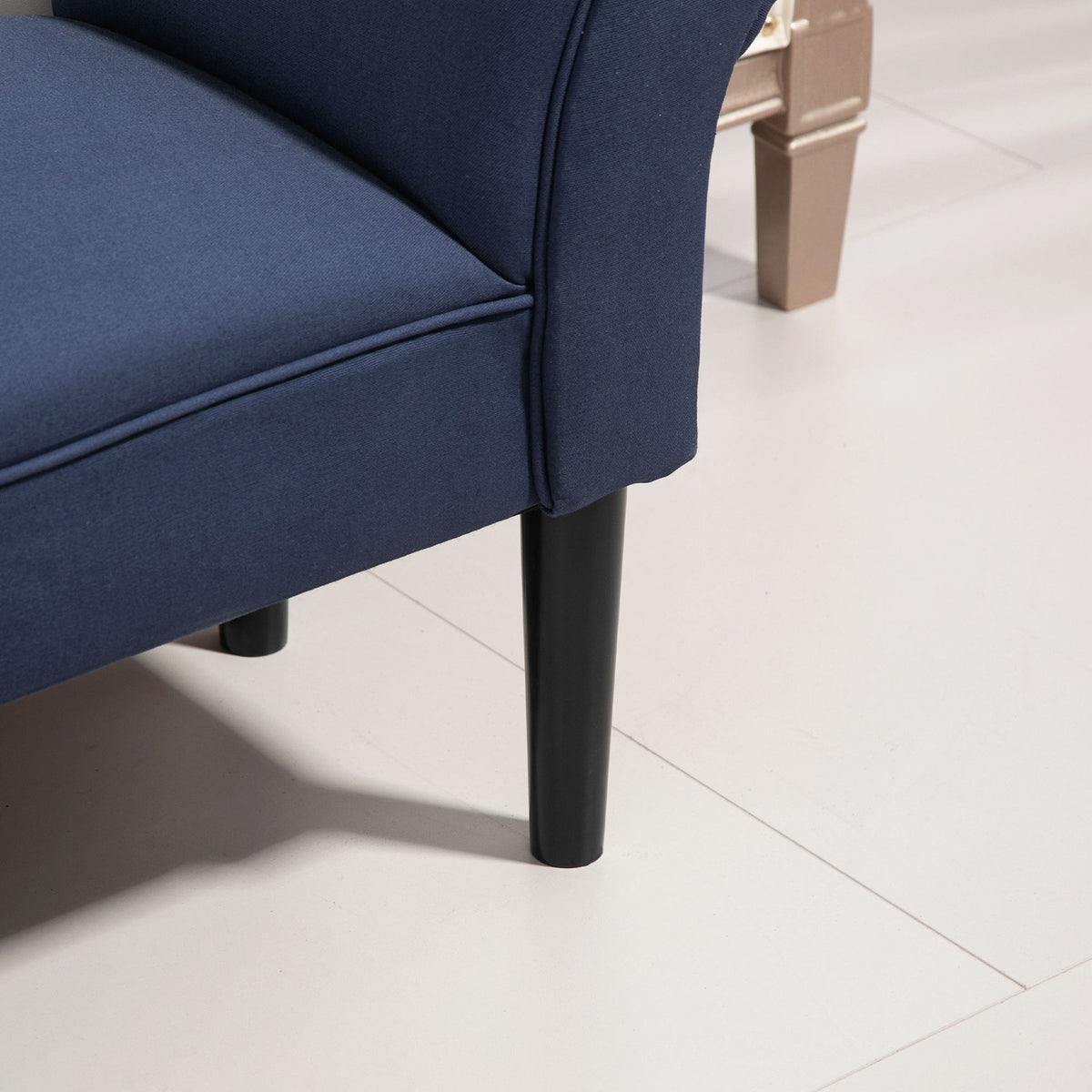 Bed bench, upholstered bench, bench, hallway bench for bedroom, load capacity up to 130 kg, sail fabric, blue, 102 x 36 x 51 cm