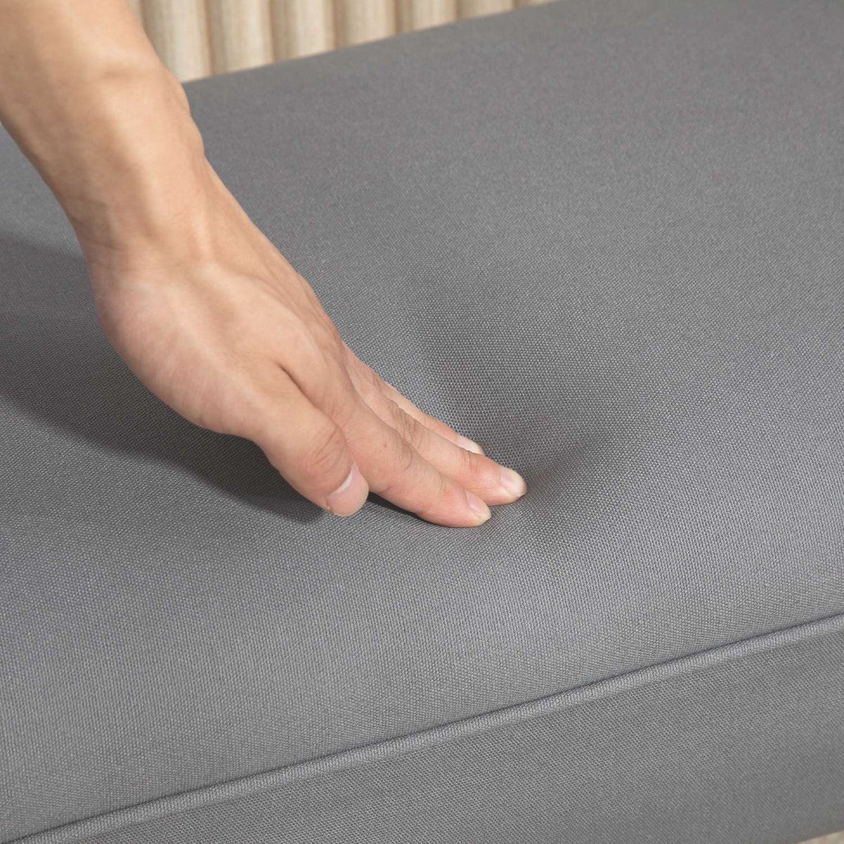 Bed bench, upholstered bench, bench, hallway bench for bedroom, load capacity up to 130 kg, sail fabric, dark gray, 102 x 36 x 51 cm