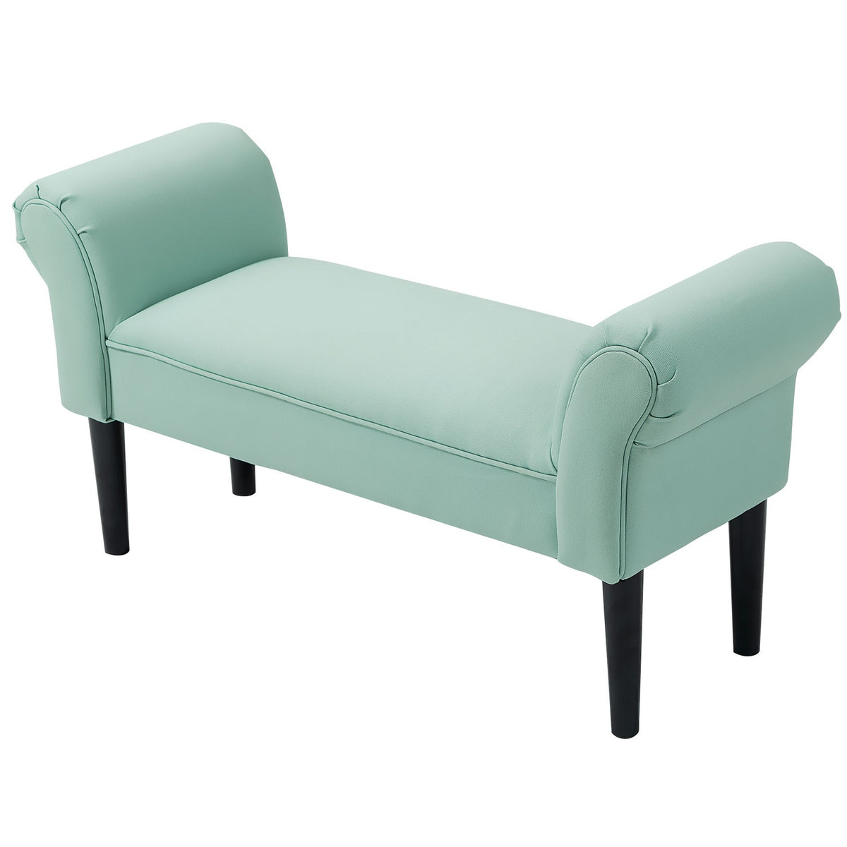 Bed bench, upholstered bench, bench, hallway bench for bedroom, load capacity up to 130 kg, sail fabric, green, 102 x 36 x 51 cm