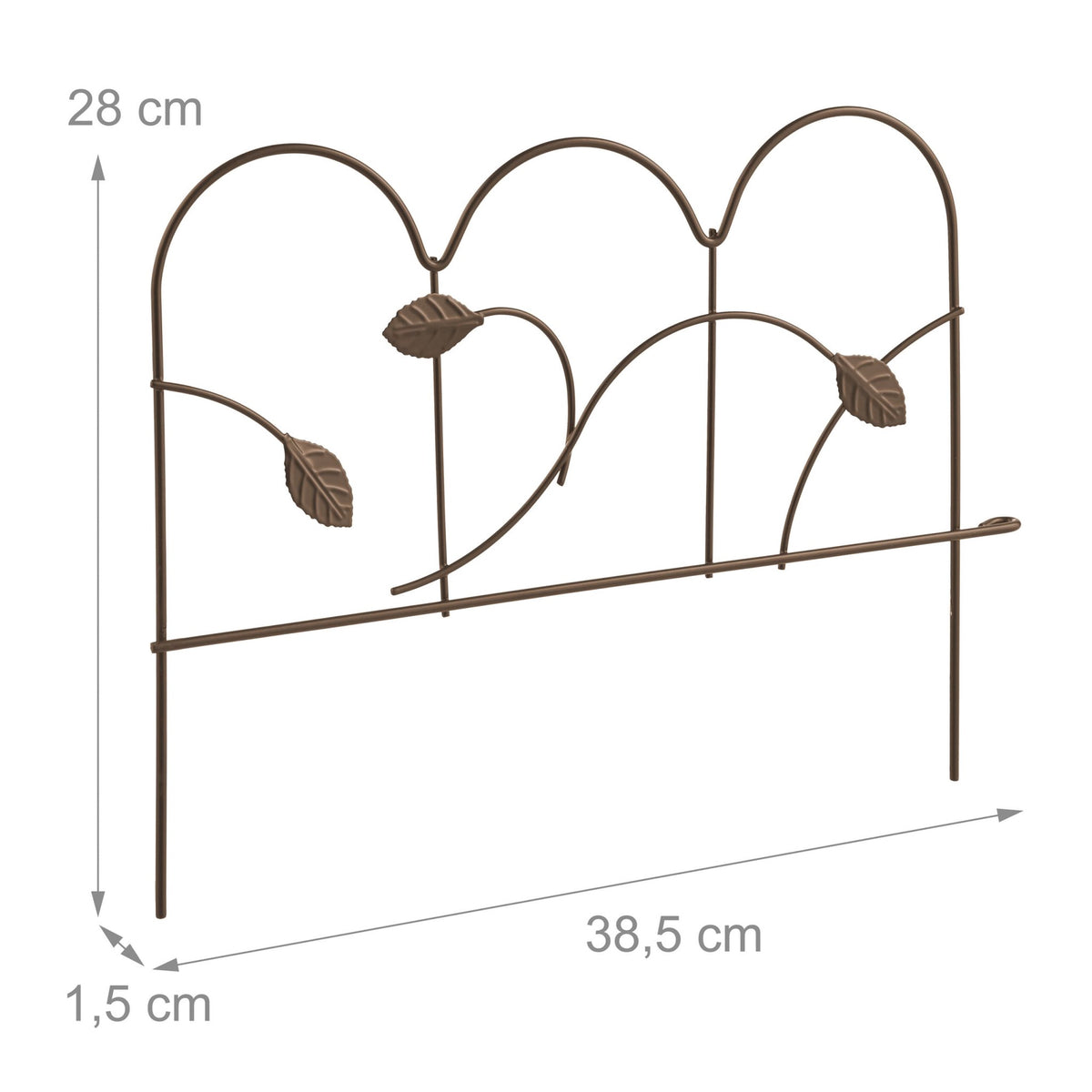 Bed edges in metal, 4 pcs