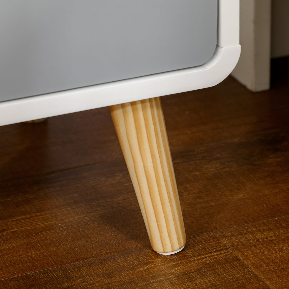 Bedside Table With Drawer And Open Compartment, Side Table, White, 40X38X58Cm