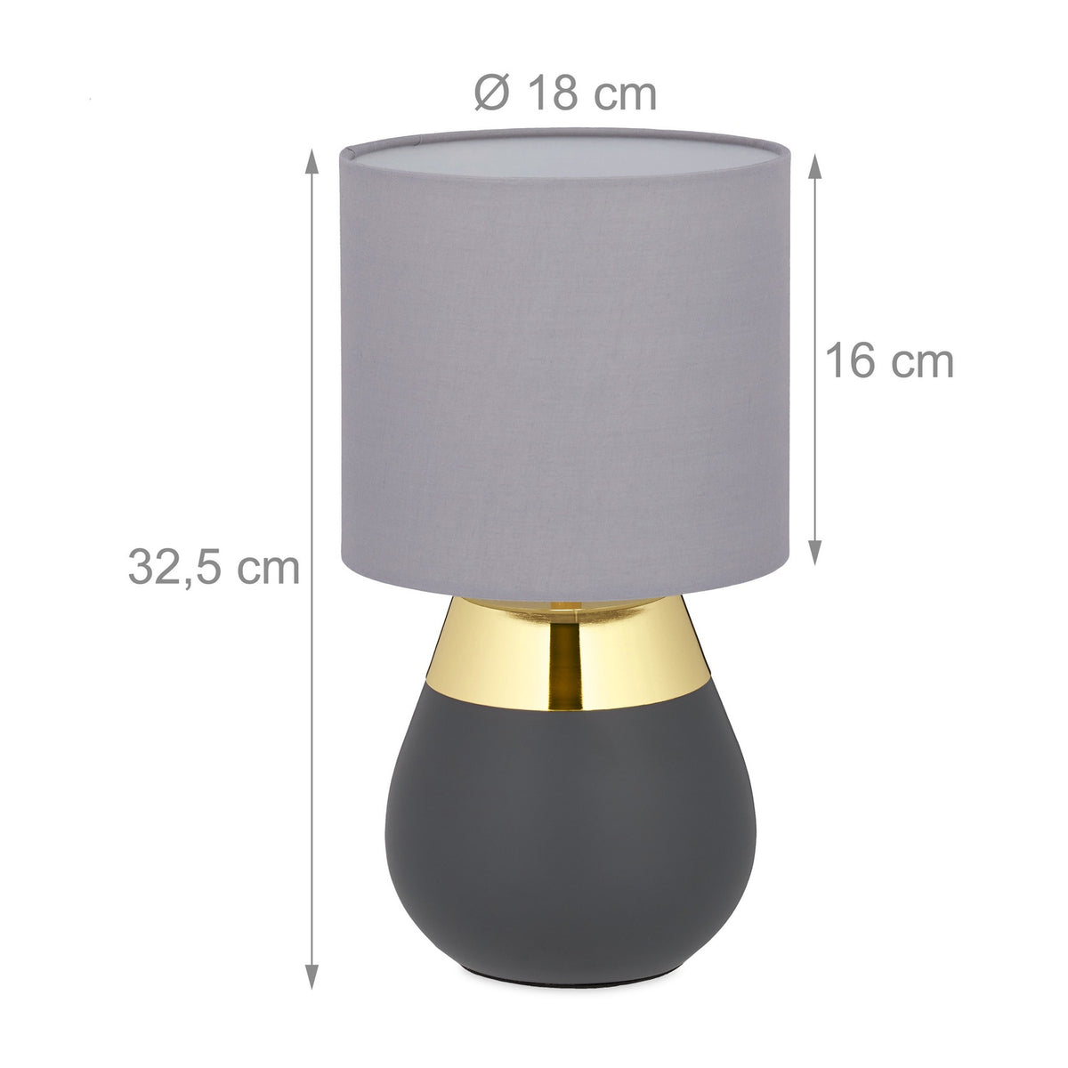 Bedside lamp with touch function