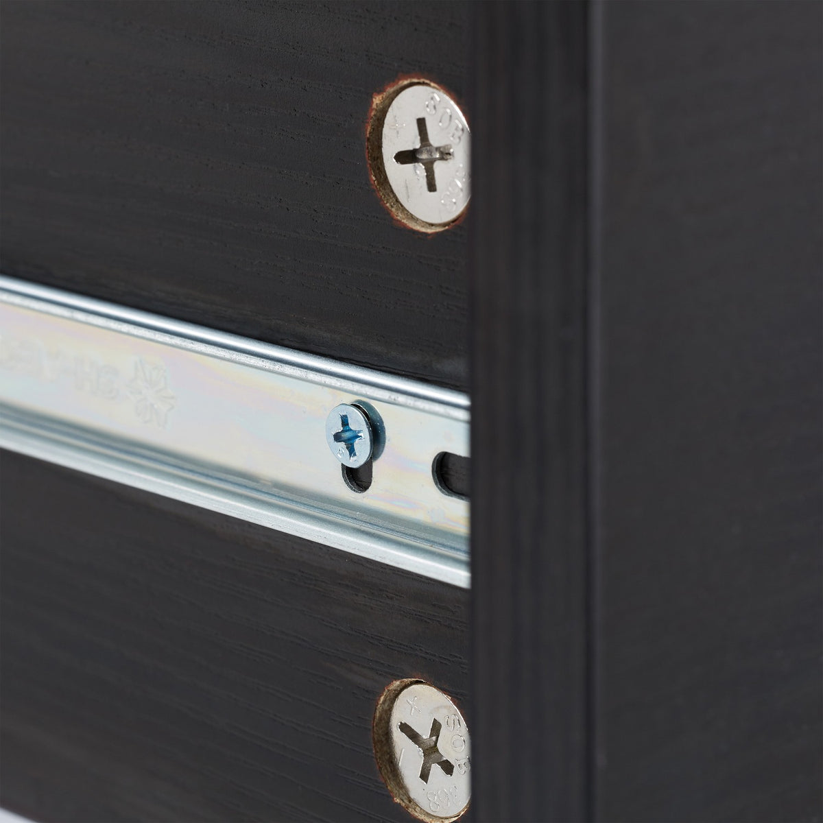 Bedside table black with drawer