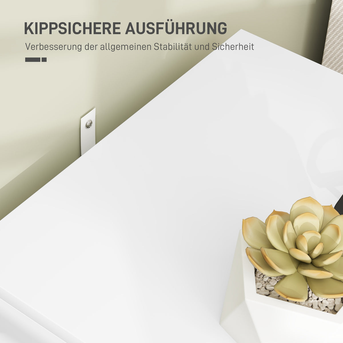 Bedside table with 2 drawers, side table, bedside table with gold-look handles, bedside table for bedroom, living room, 40 x 40 x 50 cm, white