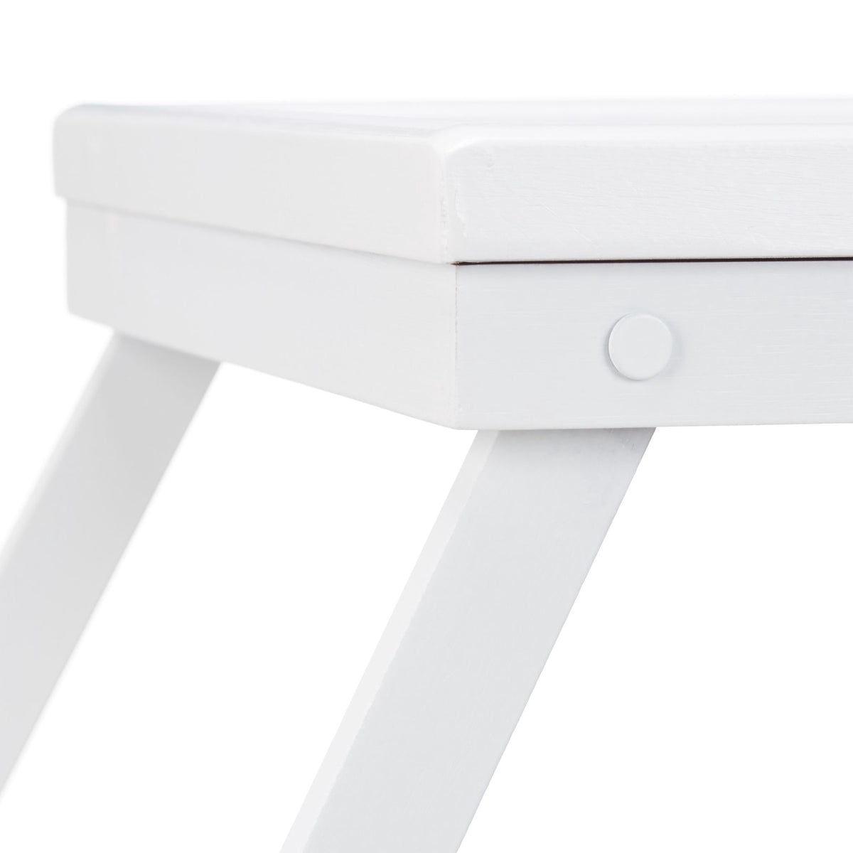 Bed tray bamboo white