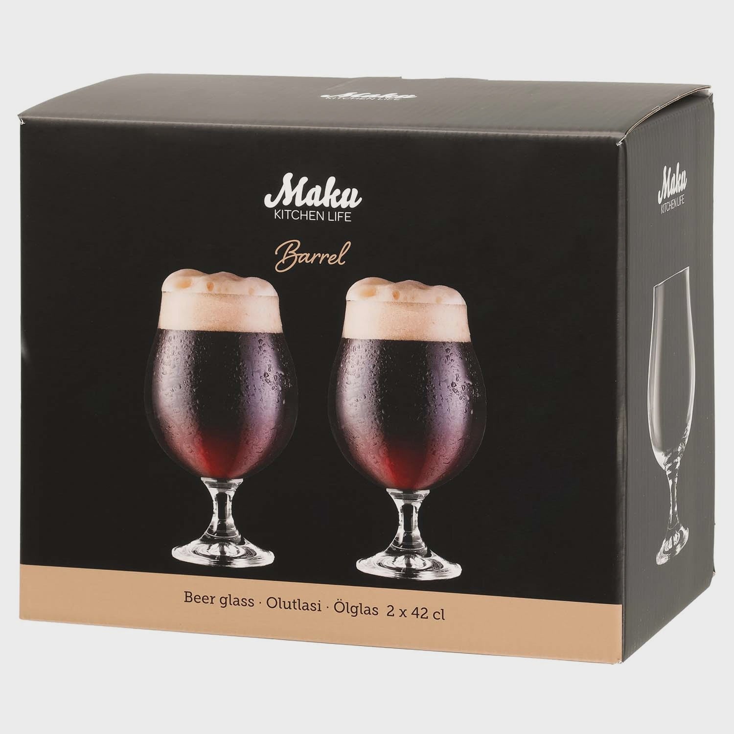 Beer Glasses, 50 cl, Set of 2, Dishwasher Safe