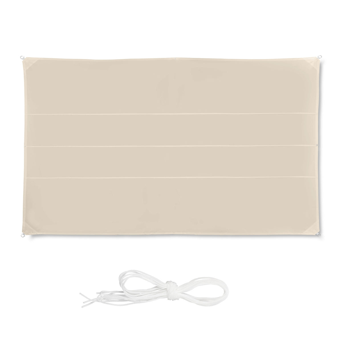 Beige Rectangular Shade Sail – UV Protection, Outdoor Use