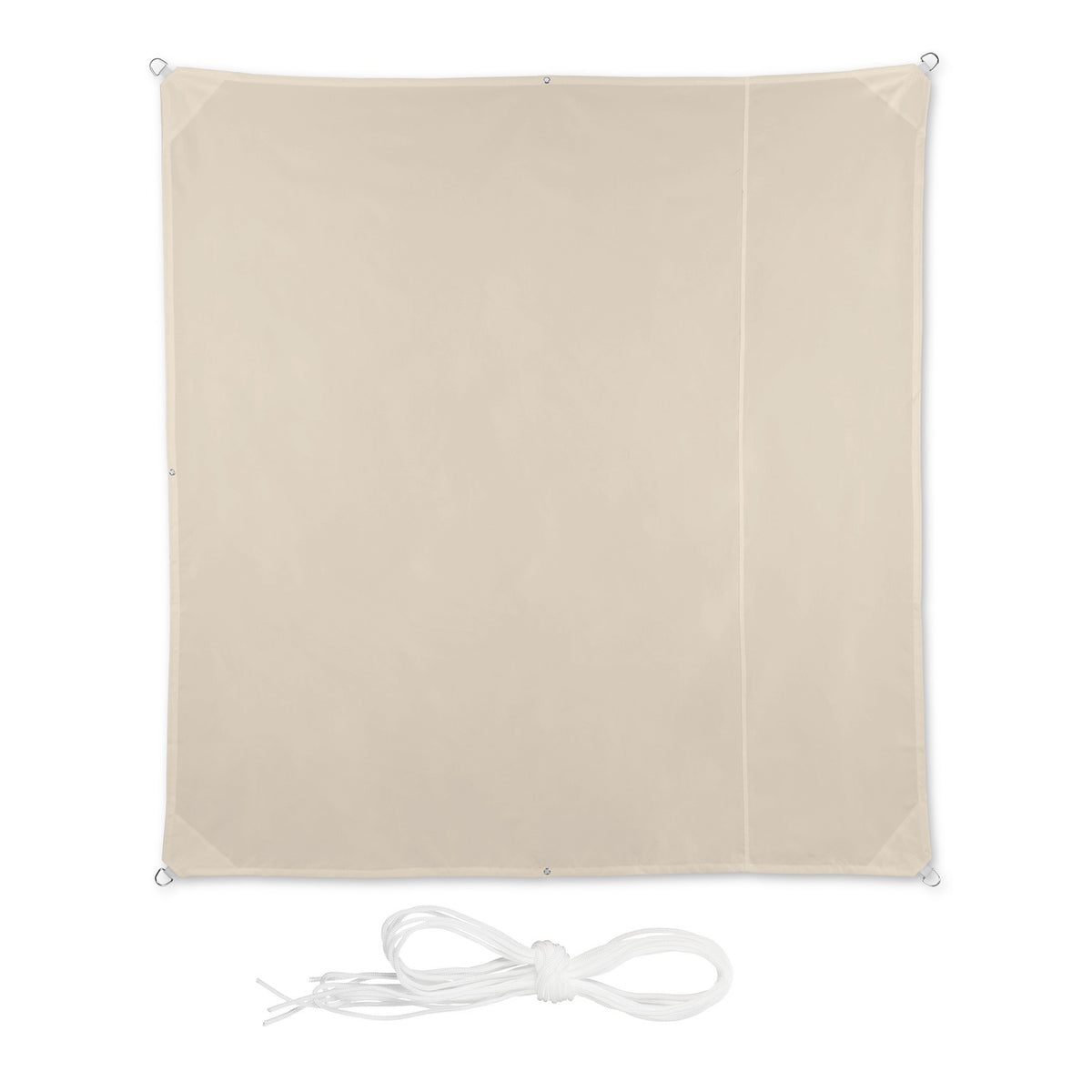 Beige Square UV-Protection Shade Sail for Patio