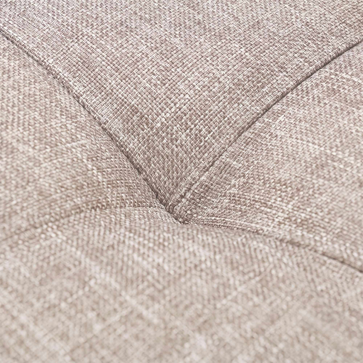 Beige Storage Ottoman Seat with Padded Lid, 40x38x38 cm