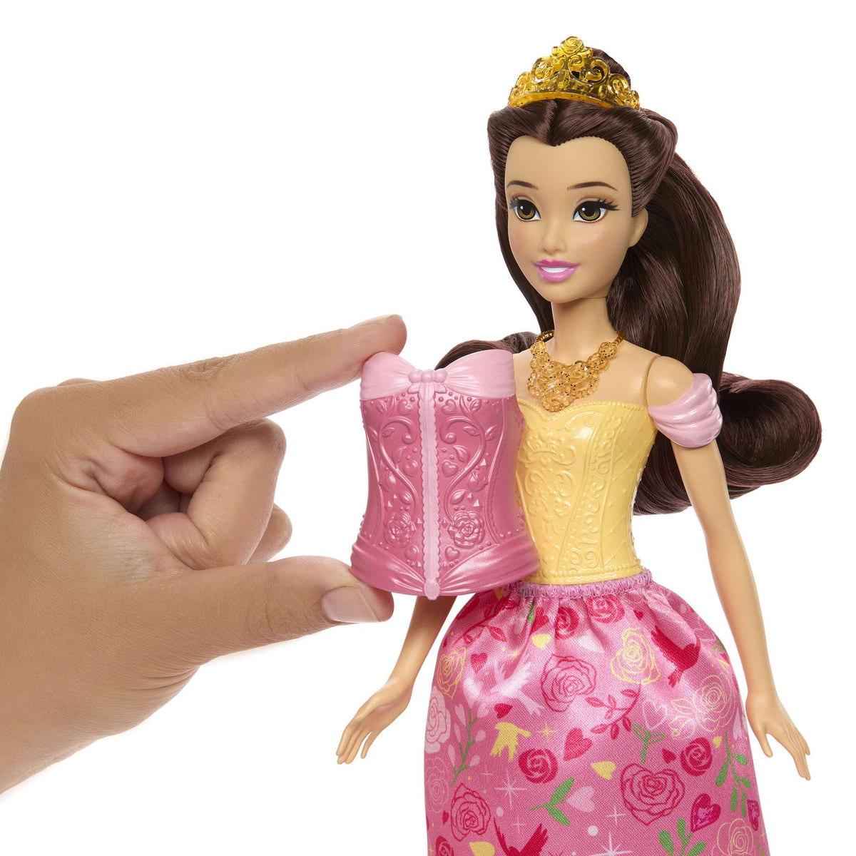 Belle Doll Set with Yellow Ball Gown & Pink Tea Outfit
