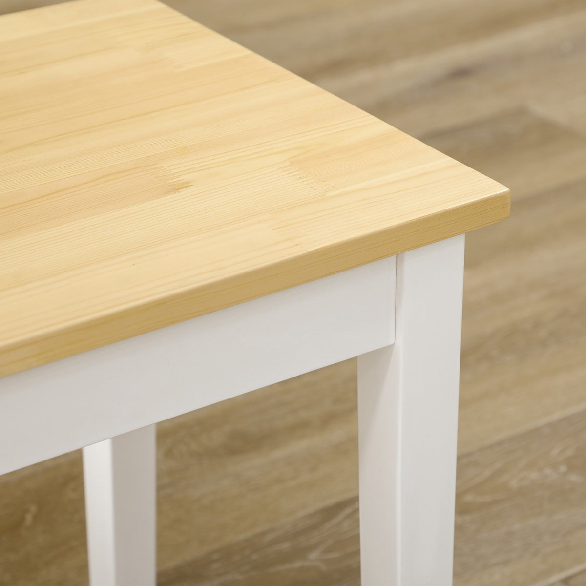 Bench 2-Seater Dining Bench Wooden Bench, Kitchen Bench, Living Room Bench For Kitchen, Entrance, Load Capacity Up To 220 Kg, Pine Wood, White, 102 X 36 X 45 Cm