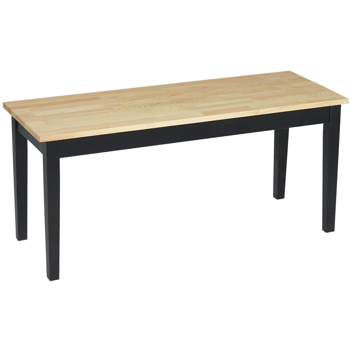 Bench 2-Seater Dining Bench Wooden Bench, Kitchen Bench Living Room Bench, Up To 220 Kg, Pine Wood, Natural, 102X36X45Cm