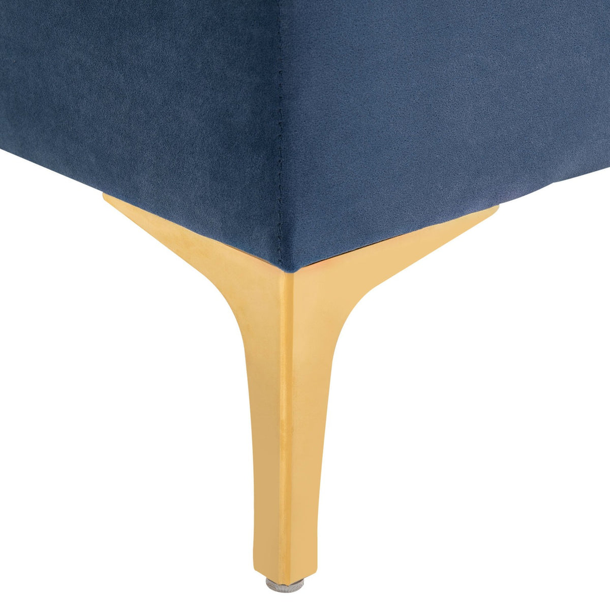 Bench, Bed Bench, Shoe Bench With Raised Legs, Bedroom, Velvet Blue 118 X 45 X 42 Cm