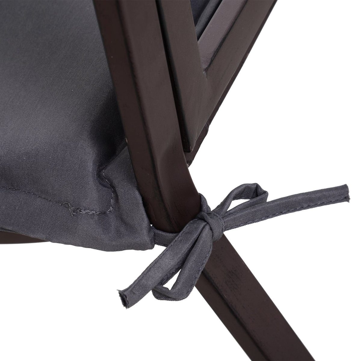 Bench Cushion Set Of 2 Seat Cushions For Garden Bench, Soft Padding Made Of Polyester, Dark Gray, 120X54X5Cm