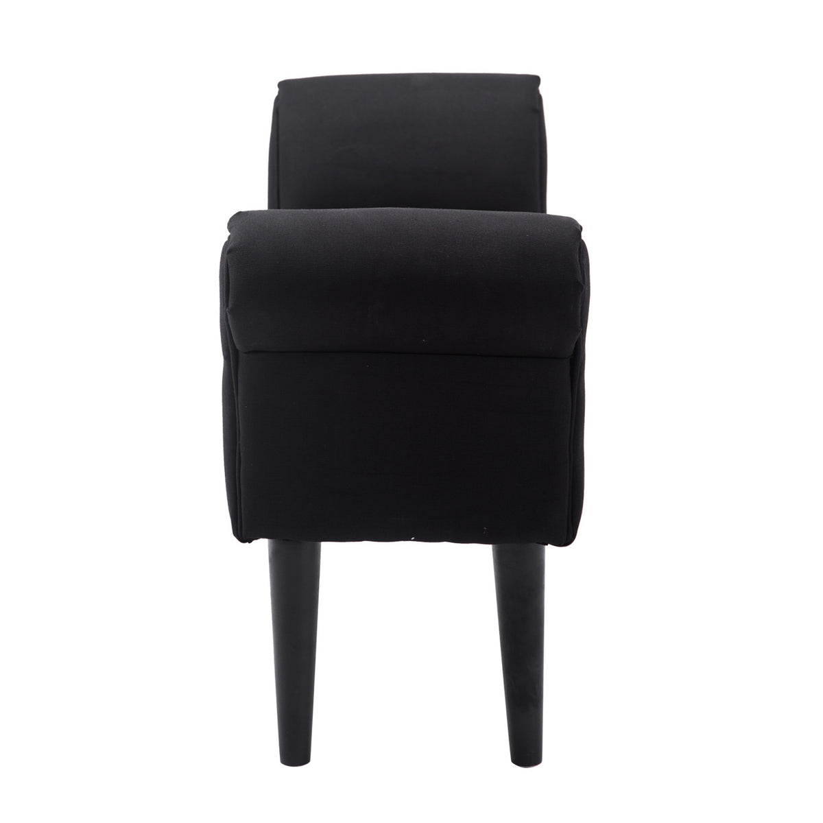 Bench For Bedroom Bed Bench, Upholstered Bench In Black, Mdf & Foam, 102X31X51Cm