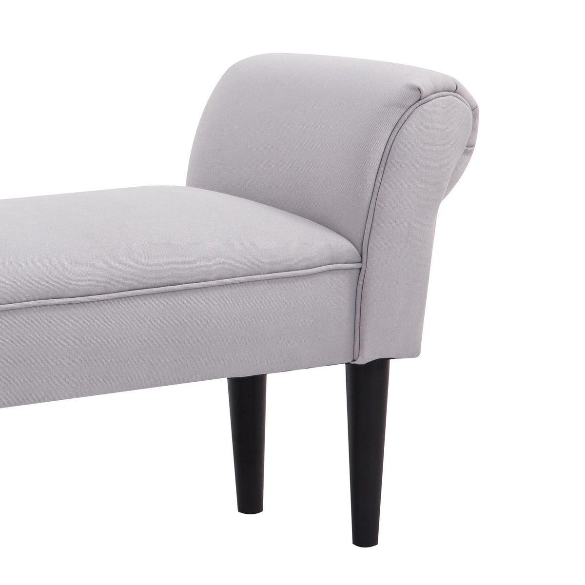 Bench For Bedroom Bed Bench, Upholstered Bench In Gray, Mdf & Foam, 102X31X51Cm
