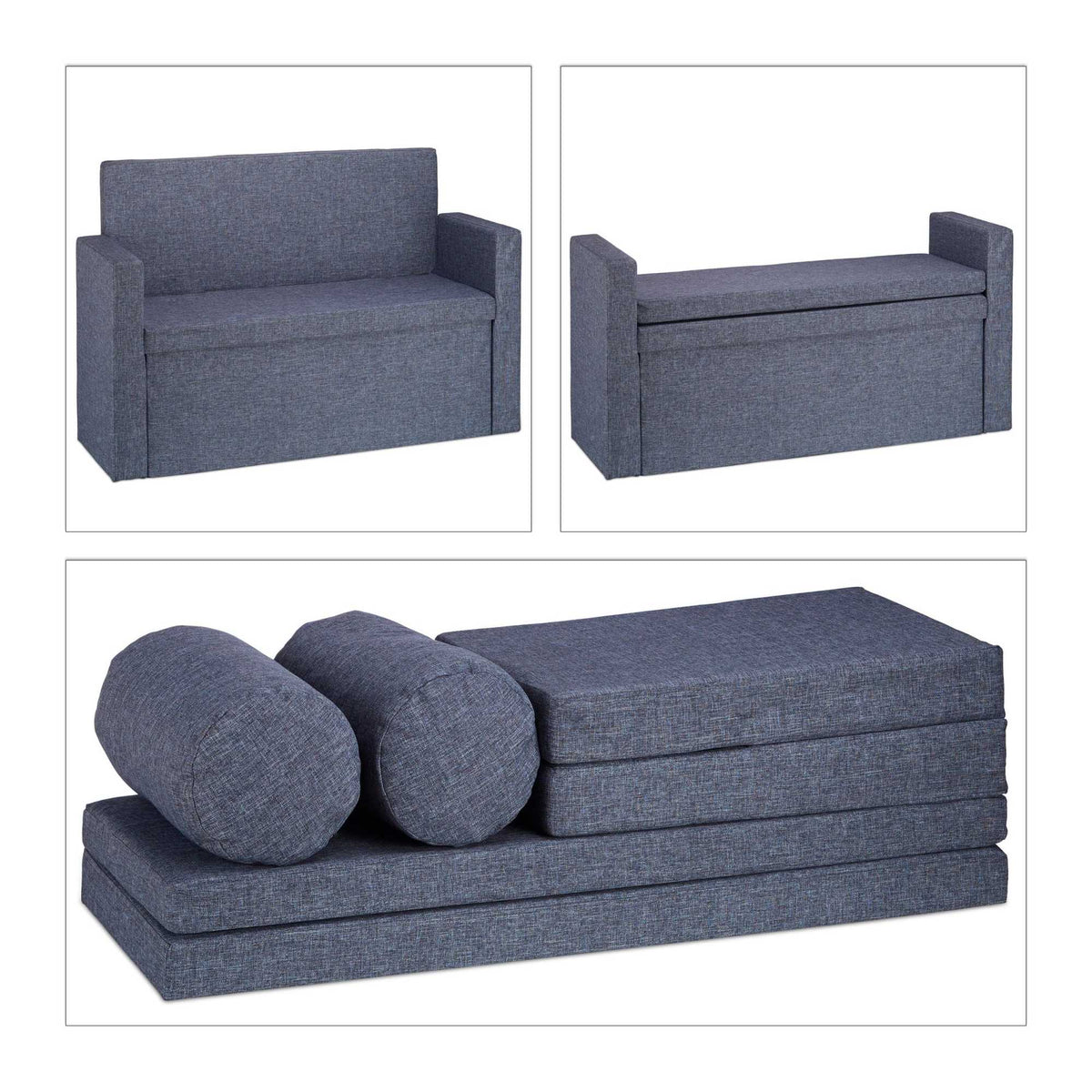 Bench backrest with cushion