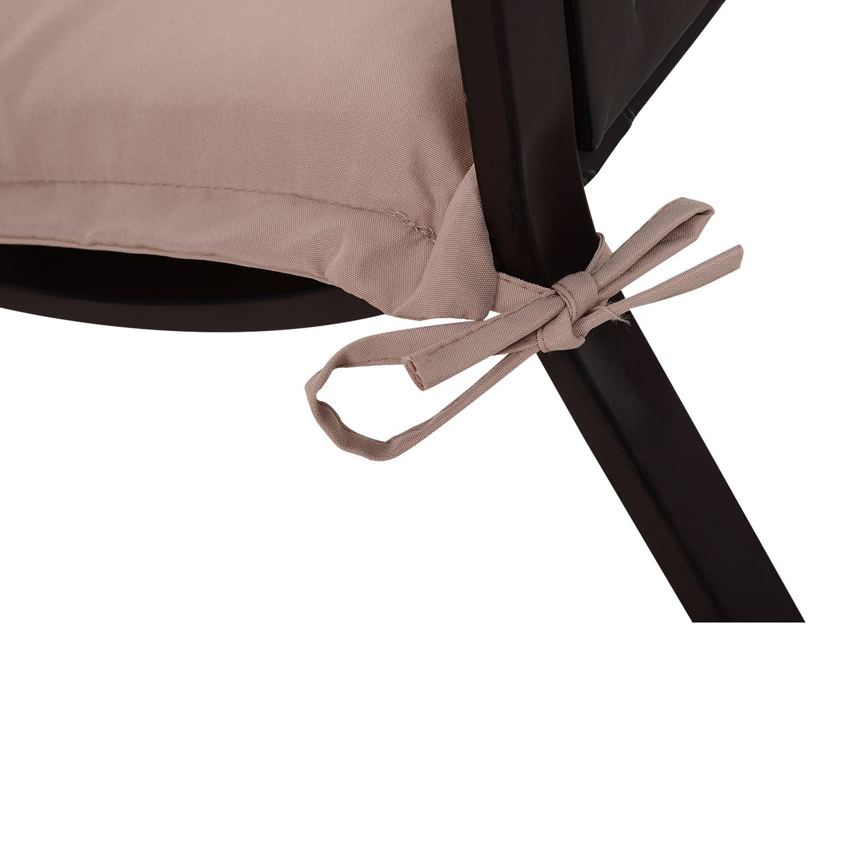 Bench cushion set of 2 seat cushions for garden bench, soft padding made of polyester, beige, 120x54x5cm