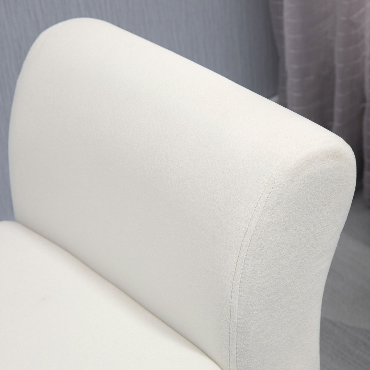 Bench upholstered bench with storage space bed bench with armrest for hallway bedroom velvety polyester 111.5 x 41 x 65 cm cream white
