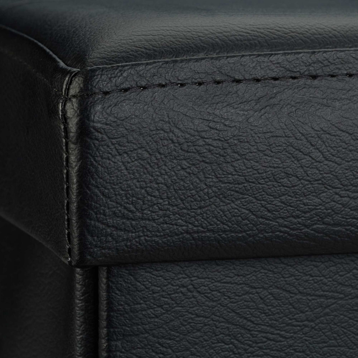Bench with storage space in artificial leather