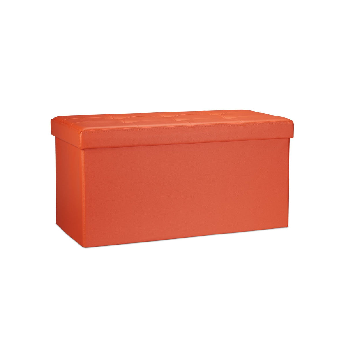 Bench with storage space in artificial leather