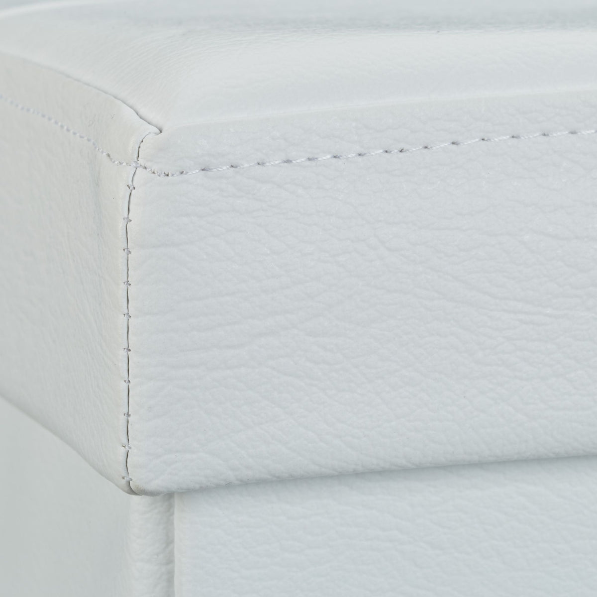 Bench with storage space in artificial leather