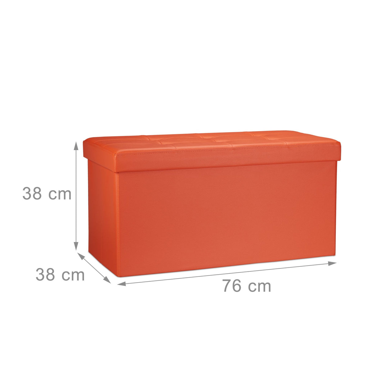 Bench with storage space in artificial leather