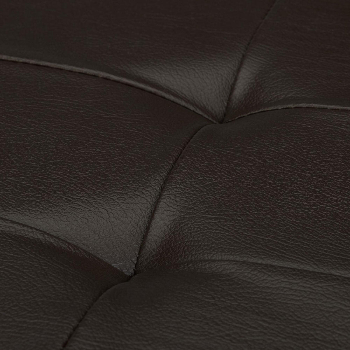 Bench with storage space in artificial leather