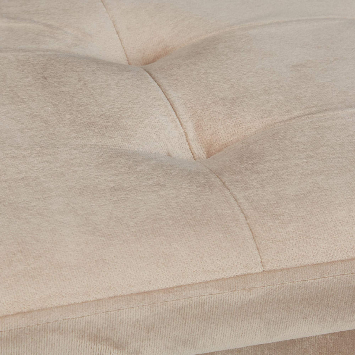 Bench with velvet cover and wooden feet