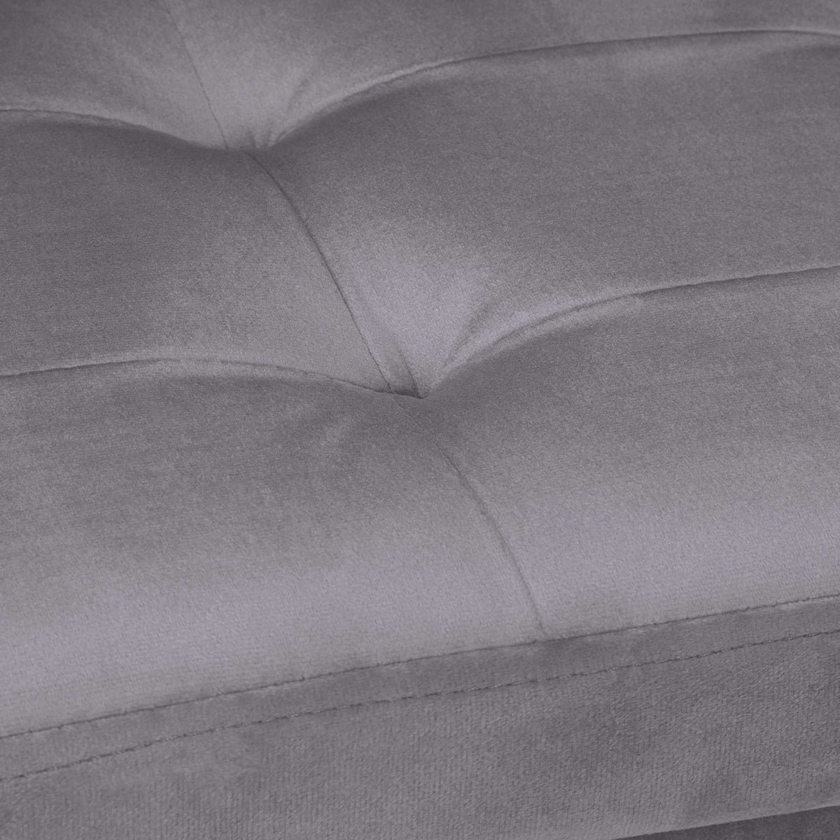 Bench with velvet cover and wooden feet
