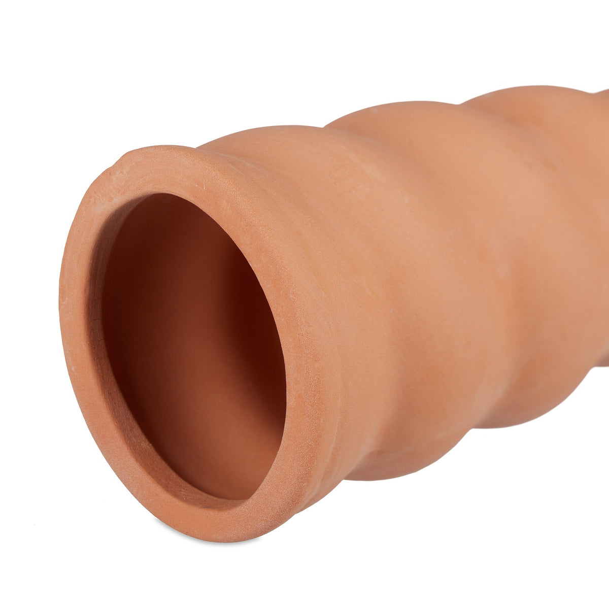 Bent clay cones in a set of 10