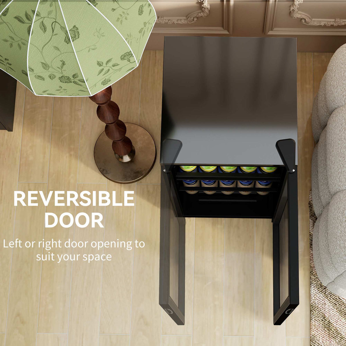 Beverage Cooler, 93L, 115 Can Capacity, Adjustable Shelves