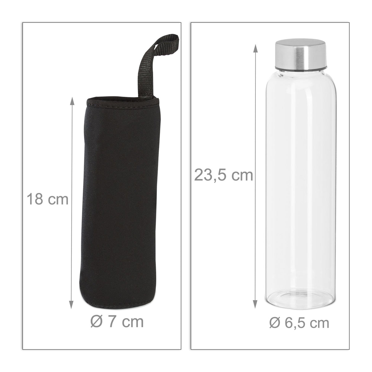 Beverage bottle Glass 500 ml Set of 6
