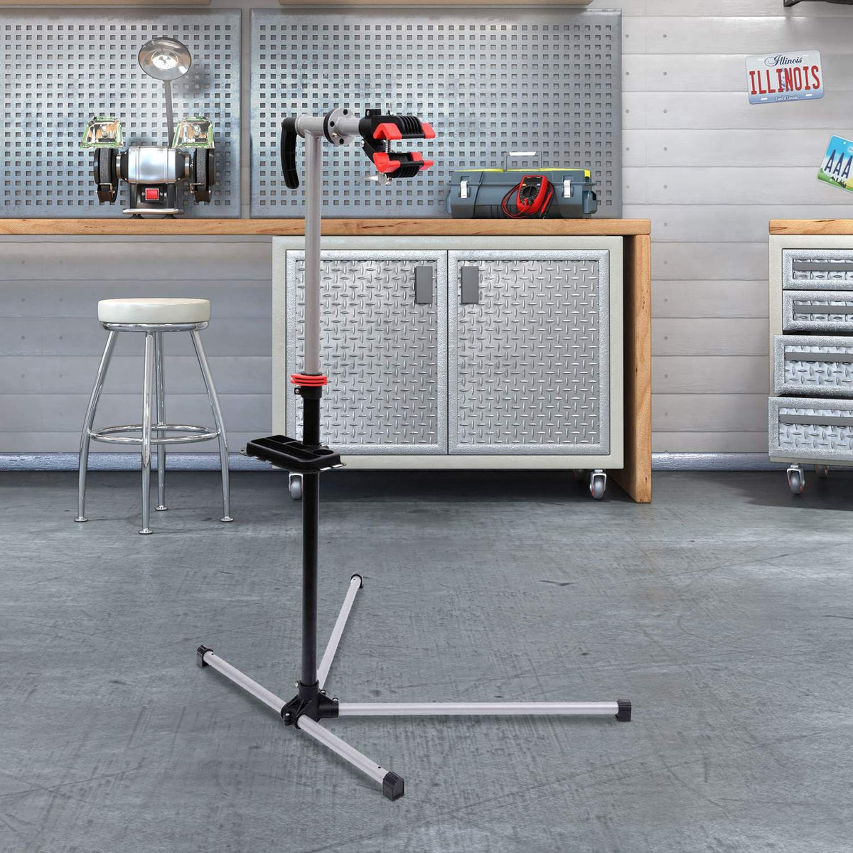 Bicycle Assembly Stand Repair Stand Assembly Stand With Tool Tray