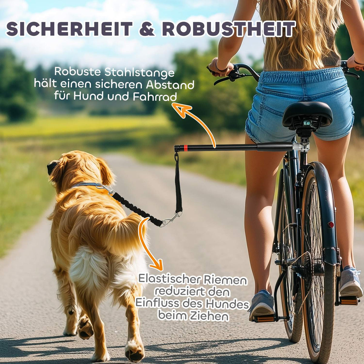 Bicycle Leash for Dogs Bicycle Dog Leash Easy Installation and Disassembly Dog Leash for Bicycle, Cycling, Training, Jogging, Black