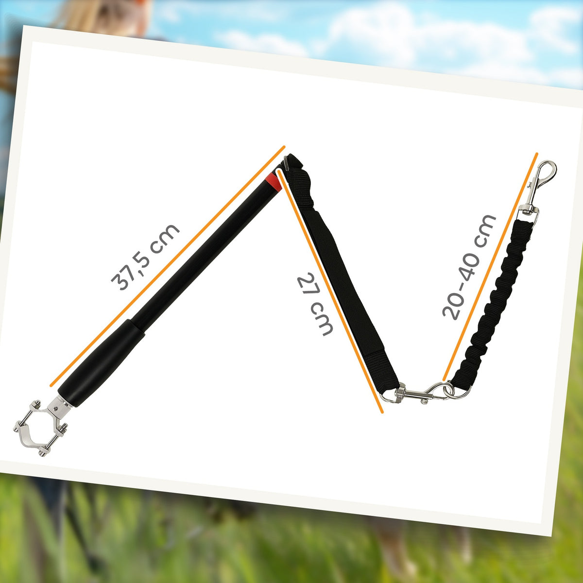 Bicycle Leash for Dogs Bicycle Dog Leash Easy Installation and Disassembly Dog Leash for Bicycle, Cycling, Training, Jogging, Black