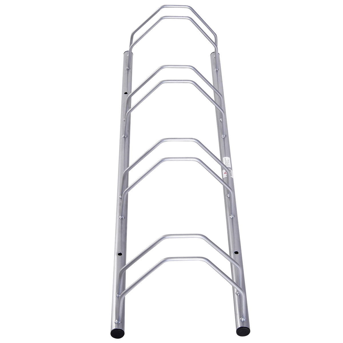 Bicycle Parker For 4 Bikes, Multiple Stand Bracket Parker, Floor & Wall Mounting, Steel, Silver