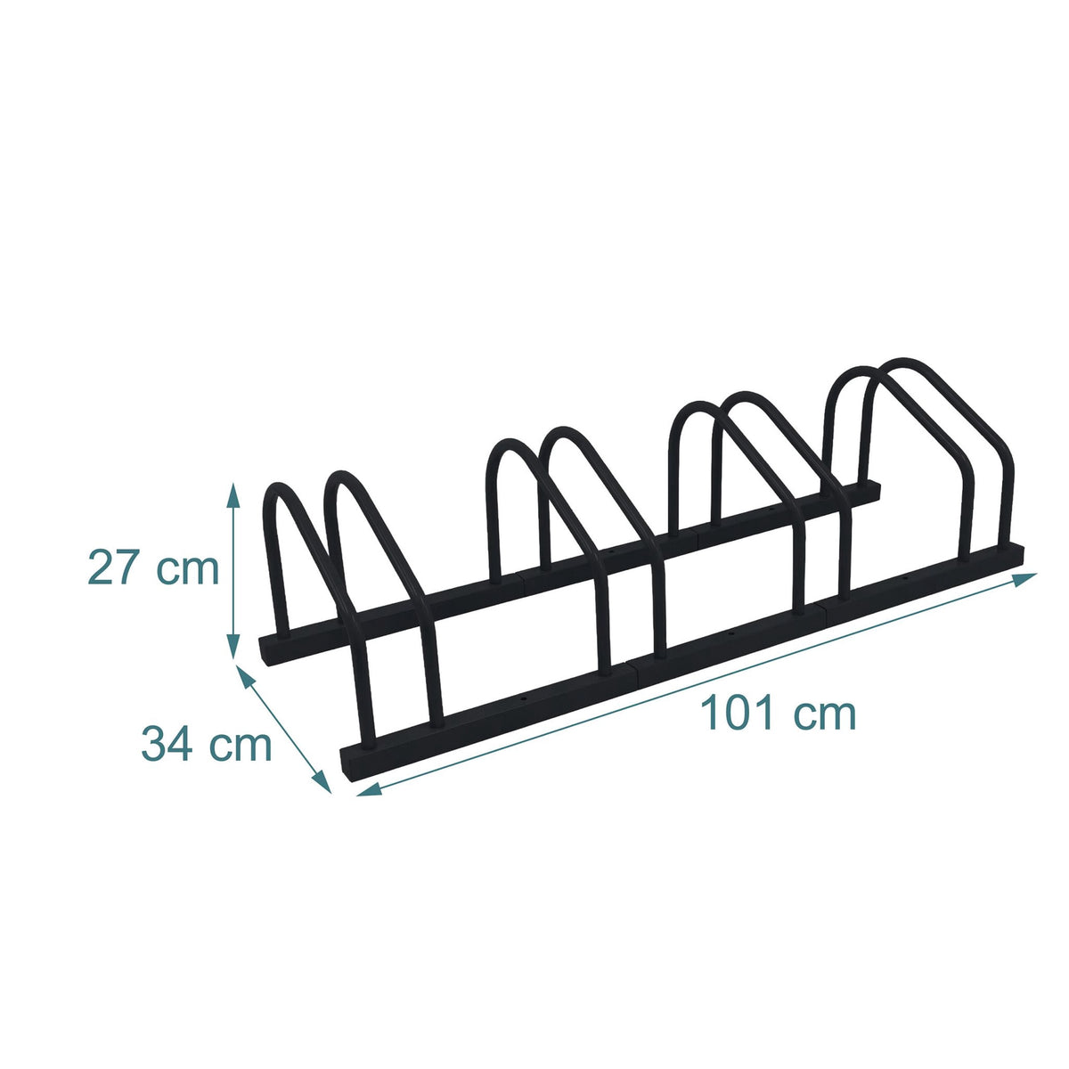 Bicycle Rack, Floor or Wall Mount – Steel, Up to 65 mm Tires