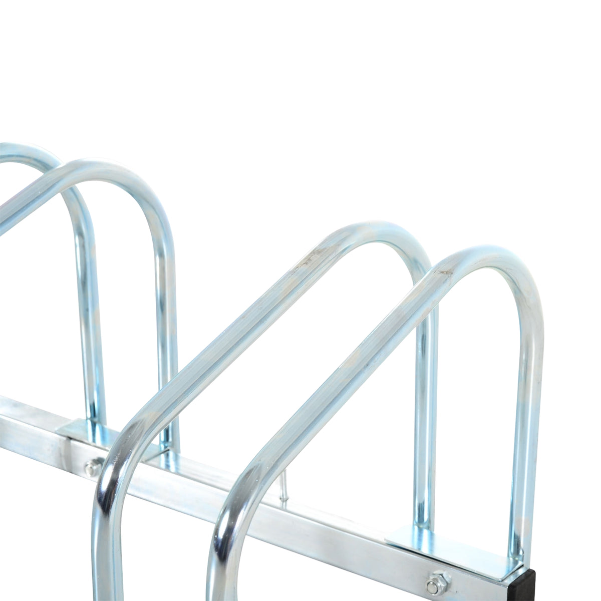 Bicycle Stand, Bicycle Stand, Multiple Stand, Bicycle Stand, Floor And Wall Mounting, Steel, Up To 6 Bicycles, Silver, 130 X 33 X 27 Cm